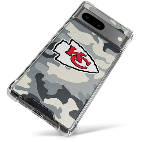 NFL Kansas City Chiefs Camo Google Pixel 7a Clear Case